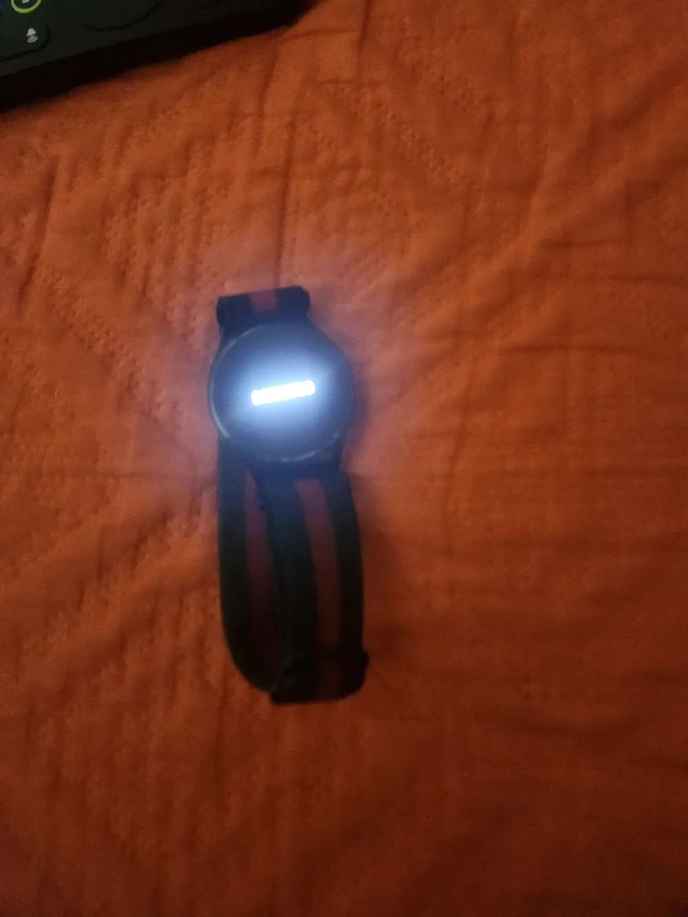 Samsung Galaxy Smartwatch 6 Classic with Black and Red Nylon Strap